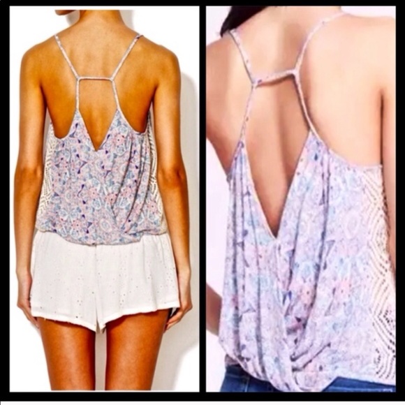 NWT FREE PEOPLE PASTEL FLORAL TOP - Picture 6 of 7